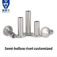 Fournisseur d'usines sur mesure de rivets tubulaires métalliques creux non standard à tête plate résistante aux chocs