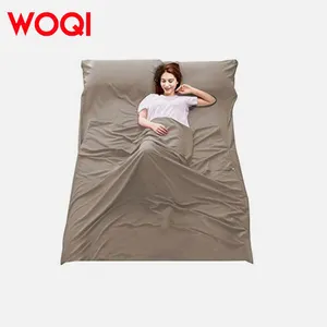 WOQI, оптовая продажа, лидер продаж, переносной спальный мешок для двух человек, внутренняя подкладка, дорожный спальный мешок, простыня, Удобная внутренняя подкладка