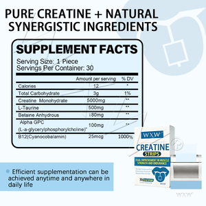 On-The-Go Creatine Strips: ไม่จำเป็นต้องใช้น้ำกับ L-Taurine เพื่อการฟื้นตัวอย่างรวดเร็วและการเติบโตของกล้ามเนื้อ - Product Image 6