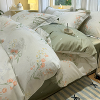 Ensembles de literie avec housse de couette moderne Queen Size 100% coton avec motifs floraux Design imprimé automne saison