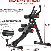 Entrenador de cintura de entrenamiento de cuerpo entero RS, equipo de entrenamiento Abs de rueda Ab con pantalla Digital, abdominal plegable para gimnasio en casa