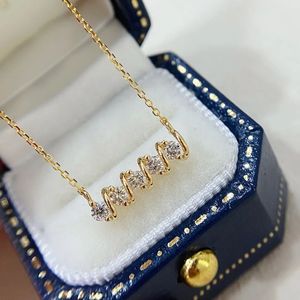 เครื่องประดับเพชรแท้ 0.20 กะรัต จากซินฟลาย แฟชั่น จี้ทองคำแท้ 18K สร้อยคอแบบเรียบหรูสำหรับผู้หญิง - Product Image 3