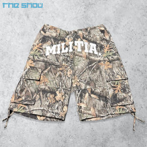 Pantalones de trabajo de camuflaje para caza con impresión digital holgados de verano con logotipo personalizado, pantalones cortos <span class=keywords><strong>Cargo</strong></span> Cavas Twill Real Tree Camo para <span class=keywords><strong>hombre</strong></span> - Product Image 1