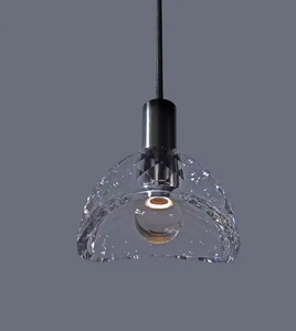 Light Luxury K9 Crystal Long Line <b>Black</b> <b>Lampshade</b> Pendant Light Kitchen Island Pendant Light - Product Image 1