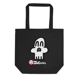 Bolsa de Mano de Algodón Ecológica Skull 2, Personalizable con Diseño a Rayas, Cierre de Cremallera, Reutilizable, Tamaño Mediano, con Asa de Algodón - Product Image 1