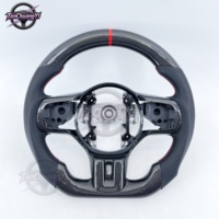 Setir Mobil Kulit Serat Karbon Kustom Harga Bersih untuk Mitsubishi Lancer Evolution Evo X 2008-2015 Mitsubishi Evo 10