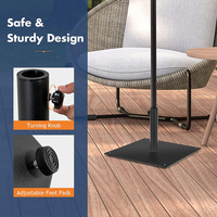 Base de parasol en acier au carbone noir thermolaqué, robuste, facile à installer, 35 lb, pour extérieur, JH-Mech OEM