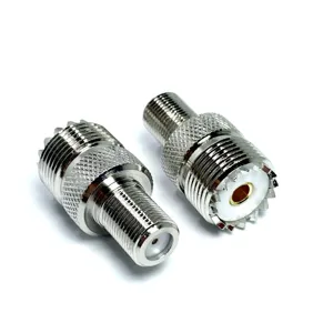 Uhf nữ để f nữ TV Brass RF nối F để UHF pl259 PL-259 so239 so-239 nối ổ cắm