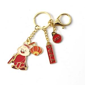 2024 porte-clés en émail doux et dur personnalisé en métal populaire porte-clés 2D/3D plaqué or - Product Image 4