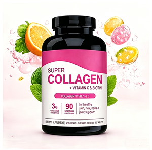 Comprimés <span class=keywords><strong>de</strong></span> Super <span class=keywords><strong>Collagène</strong></span> Vitamine C Biotine |   <span class=keywords><strong>Collagène</strong></span> <span class=keywords><strong>de</strong></span> <span class=keywords><strong>type</strong></span> <span class=keywords><strong>1</strong></span> et 3 en peptides |   90 comprimés pour adultes sans gluten pour la peau, les cheveux, les ongles et les articulations - Product Image 5