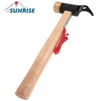 83033-H-2 # Martillo de cobre con mango de madera Uso industrial al aire libre Clavijas de bronce para tienda OEM Martillo de mazo de garra de fundición
