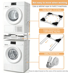 Base para Lavadora y Secadora con Barra para Toallas, Ahorro de Espacio, Ecológica y Duradera - Product Image 3