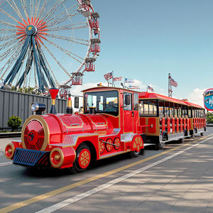 Bus touristique sans rail pour 72 personnes, <span class=keywords><strong>train</strong></span> de passagers pour parc d'attractions - Product Image 1