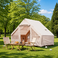 Tente de camping gonflable robuste pour 8 personnes, imperméable, en Oxford, résistante au vent, quatre saisons, double couche, installation rapide, grande taille