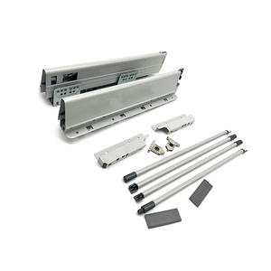 Glissière de tiroir d'équitation de luxe à amortissement réglable Pompage latéral en acier 3D - Product Image 4