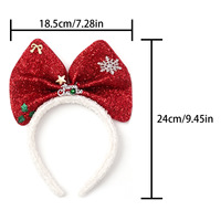 Weihnachtliches Stirnband mit Schleife, weißer Plüsch-Haarreif, Schneeflocken-Geschenk-Stern-Dekor, Weihnachtsparty-Foto-Haaraccessoires