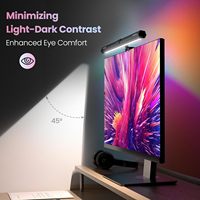 Barre lumineuse LED intelligente pour moniteur, à intensité réglable, protection des yeux, sans éblouissement sur l'écran, design moderne, alimentation USB, télécommande sans fil