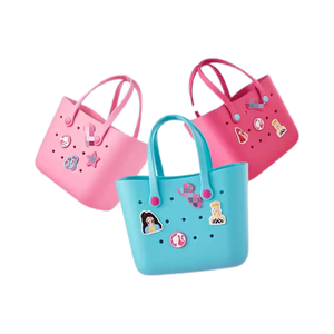 Wholesale Factory Price DIY Pattern EVA Waterproof Casual Tote Bag Open Closure Beach Travel Shopping Bag with Shoulder Strap - Product Image 2