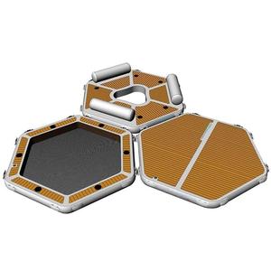 Isola Galleggiante Gonfiabile Tropicale Resistente per 8 Persone con Rete, Lettino Pieghevole da Spiaggia per <span class=keywords><strong>Mare</strong></span> - Product Image 4