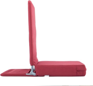 Chaise pliante de sol avec coussin d'assise épais, chaise de sol pour stade avec dossier rembourré, chaise pour loisirs, <span class=keywords><strong>yoga</strong></span> et salle de sport scolaire - Product Image 3