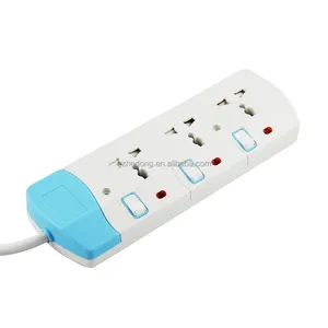 Universal Power Strip Electrical Extension Socket with Overload Protector Electric Extension Cord