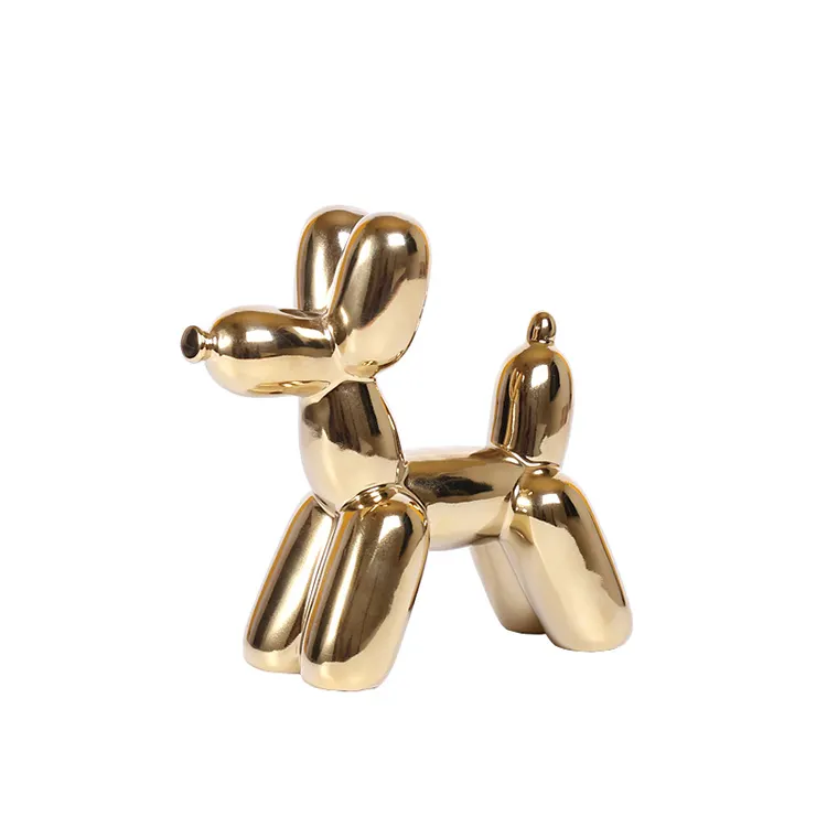 Nordische Wohnkultur Luxus Tier dekoration Gold Hund goldenes Kaninchen für Desktop-Dekoration
