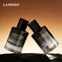 Bestseller - Flacon de parfum en verre personnalisable avec logo doré, dégradé noir, 30 ml, 50 ml, 100 ml, avec boîte en carton