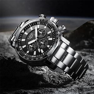 <span class=keywords><strong>LIGE</strong></span> – montres de luxe pour hommes, <span class=keywords><strong>montre</strong></span> en acier complet, sport, étanche, horloge à Quartz, <span class=keywords><strong>2021</strong></span> - Product Image 3