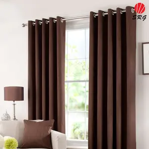 Wholesale room darkening thermal insulated blackout grommet window curtain for living room