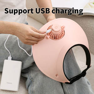 Nuevo producto, ventilador de carga Usb ajustable de 3 engranajes, viaje de verano, mujeres, hombres, viseras, sombrero, ventilador giratorio - Product Image 4