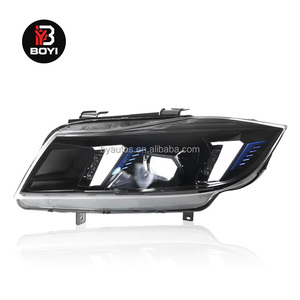 Faros Delanteros LED para <span class=keywords><strong>BMW</strong></span> Serie 3 E90 330i 2005-2012, Conjunto de Faros Delanteros Mejorados, Luz Diurna de Doble Color, Accesorios para Automóviles - Product Image 2