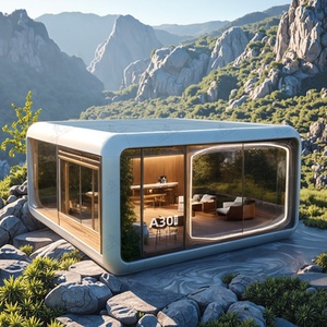 Petites maisons mobiles modernes Kit de maison capsule préfabriquée portable Hôtel camping-car de luxe Petite maison <span class=keywords><strong>pour</strong></span> appartement Cottage - Product Image 6