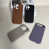 Coque arrière de téléphone portable en vrac personnalisée en cuir en gros pour Iphone 17 air