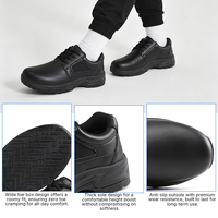 Chaussures de chef professionnelles ANNO, antidérapantes, pour la cuisine, pour hommes et femmes, imperméables, résistantes à l'huile, certifiées CE, noires, de sécurité