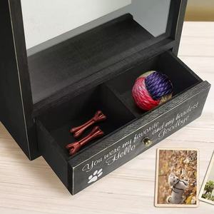 Boîte de rangement commémorative transfrontalière en bois <span class=keywords><strong>pour</strong></span> animaux de compagnie, urne funéraire design <span class=keywords><strong>cercueil</strong></span> <span class=keywords><strong>pour</strong></span> conserver la laisse, les jouets et les cendres de chat ou de chien - Product Image 3