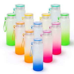 Bouteille en verre dégradé personnalisée de 500 ml pour les bars à jus et les fournitures de magasins - Product Image 1