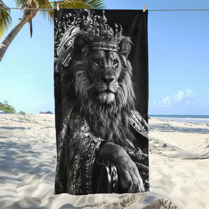 Oferta Especial: Toalla de <span class=keywords><strong>Playa</strong></span> Absorbente para Vacaciones en la Costa, Toalla de Baño de Secado Rápido con Estampado del Rey <span class=keywords><strong>León</strong></span>, Personalizable - Product Image 6