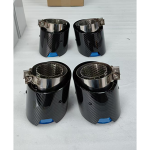 Terminali di Scarico in Fibra di Carbonio e Titanio Bruciato per BMW M3 G80 M4 G82 G83 M2 G87 G8X 2021+ 4 Pezzi Terminali M in Fibra di Carbonio Blu L&R - Product Image 5