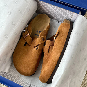 Zuecos <span class=keywords><strong>Birkenstock</strong></span> Cómodos <span class=keywords><strong>de</strong></span> Invierno para Mujer, <span class=keywords><strong>de</strong></span> Cuero Genuino y Corcho, con Forro <span class=keywords><strong>de</strong></span> Felpa Antideslizante, Punta Cuadrada/Redonda - Product Image 4