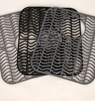Tapis de protection pour évier de cuisine en silicone résistant à la chaleur, pliable, antidérapant, avec grille pour évier en porcelaine et drain arrière