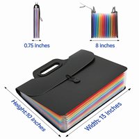Classeur en boîte a4 de bureau blanc, taille 12 13 24 poches, boîte pour concert, organisateur de documents, dossier d'extension avec poignée