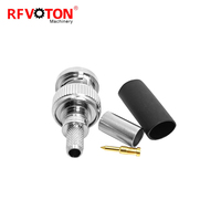Connecteur BNC mâle étanche sans soudure à sertir en laiton 50 ohms pour câbles LMR195 RG58 et antennes RF