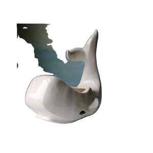 Jardinière de <span class=keywords><strong>baleine</strong></span> en céramique blanche, <span class=keywords><strong>Pot</strong></span> de fleur Vintage en porcelaine, vente en gros - Product Image 3