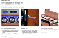 Boîte de remontage de montre automatique de luxe à 2 emplacements en noyer avec moteur ultra-silencieux à alimentation directe verrouillable à LED LCD personnalisé