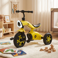 Achat en ligne Vente en Inde Prix pas cher Poussette 4 en 1 Jouet pour bébé à trois roues Tricycle avec panier arrière