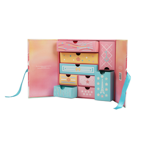 Cajas de Regalo de Cartón Rígido con Logotipo Personalizado, Cajas de Embalaje Magnéticas Reciclables con Cinta para Calendario de Adviento - Product Image 4