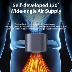 Portable <b>Mini</b> Air Cooling Fan Digital Display Rechargeable Waist‑Clip Personal Fan Low Noise Usb Powered For Outdoor Working - Product Image 3