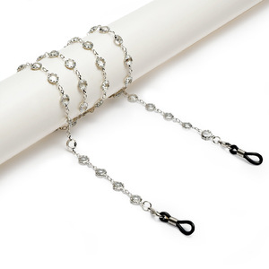 Tuile blanche dentelle conception masque lanière lunettes sangle support <span class=keywords><strong>pour</strong></span> écouteurs collier Anti-perte chaîne de lunettes en métal - Product Image 4