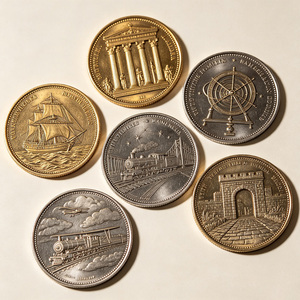 Monete Commemorative in Metallo a Tema Architettonico - Regalo Souvenir da Collezione Premium con Incisione Personalizzata di Edifici Storici - Product Image 2