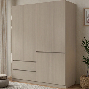 <span class=keywords><strong>Armoire</strong></span> <span class=keywords><strong>de</strong></span> rangement simple et économique <span class=keywords><strong>de</strong></span> style moderne, en bois massif et MDF, pour chambre et salon, Shangmule - Product Image 1